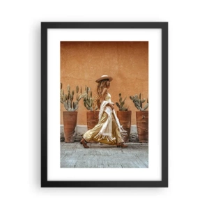 Affiche dans un cadre noir - Poster - Style hippie - 30x40 cm
