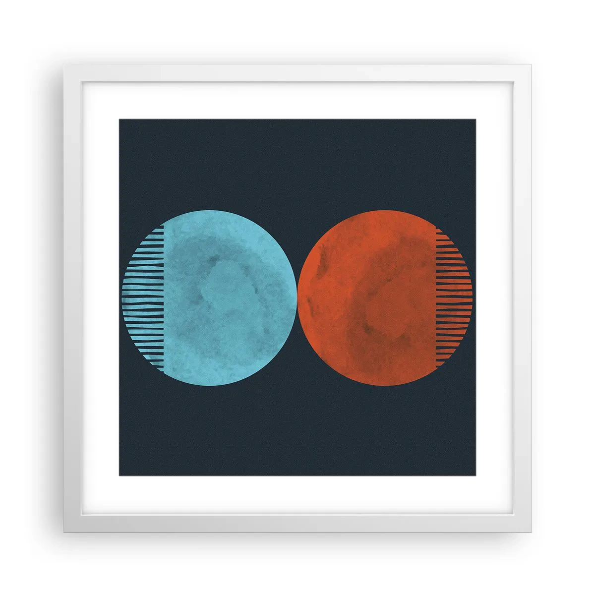 Affiche dans un cadre blanc - Poster - Seulement la géométrie ? - 40x40 cm