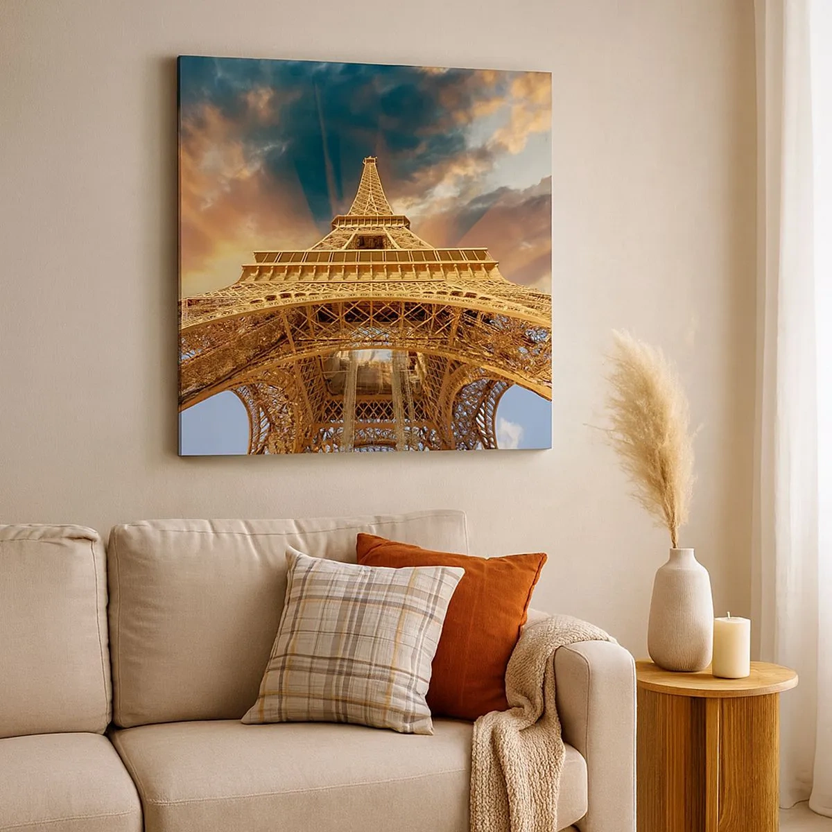 Impression sur toile - Image sur toile - Comment l'humanité a atteint le ciel - 30x30 cm