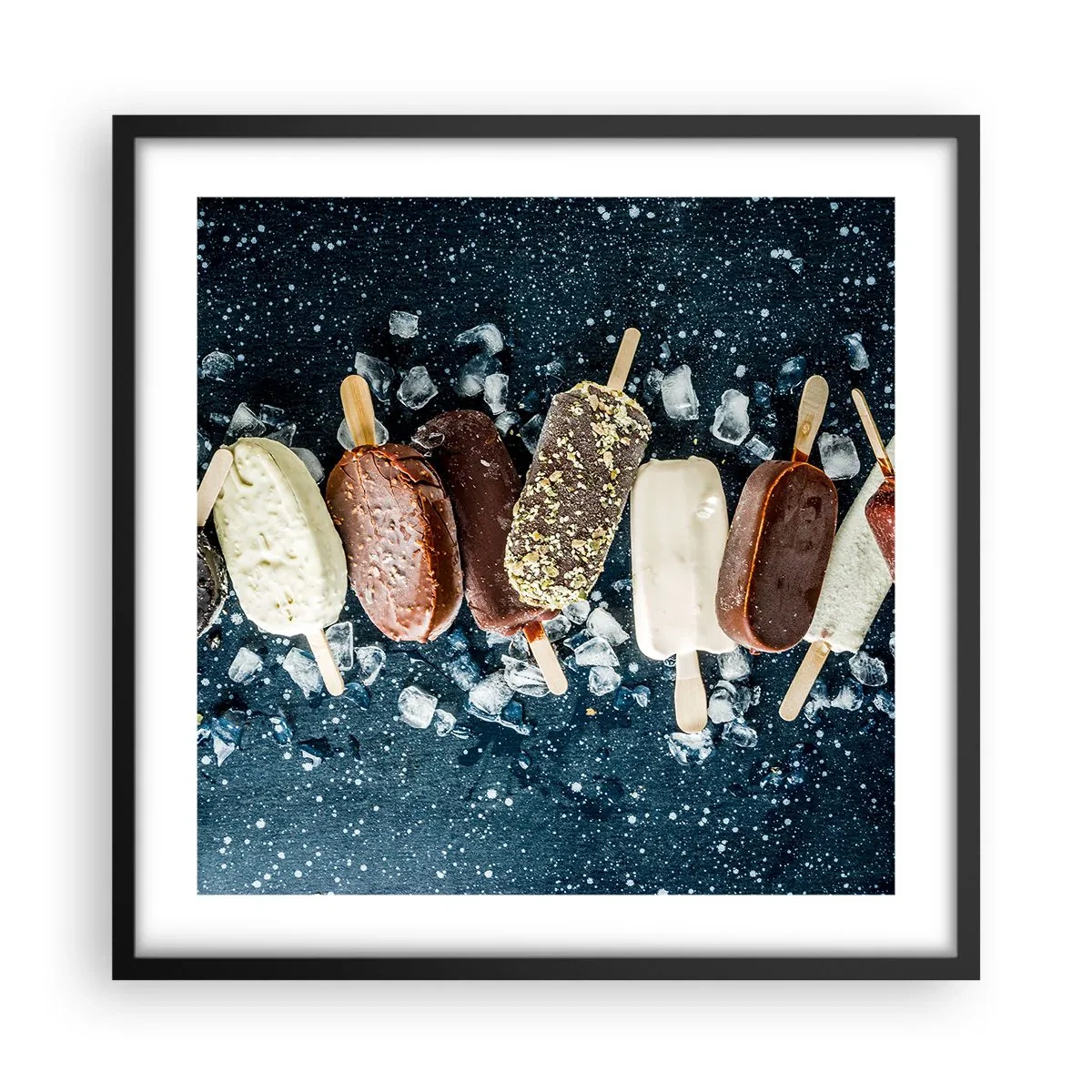 Affiche dans un cadre noir - Poster - Le goût de l'été chaud - 50x50 cm