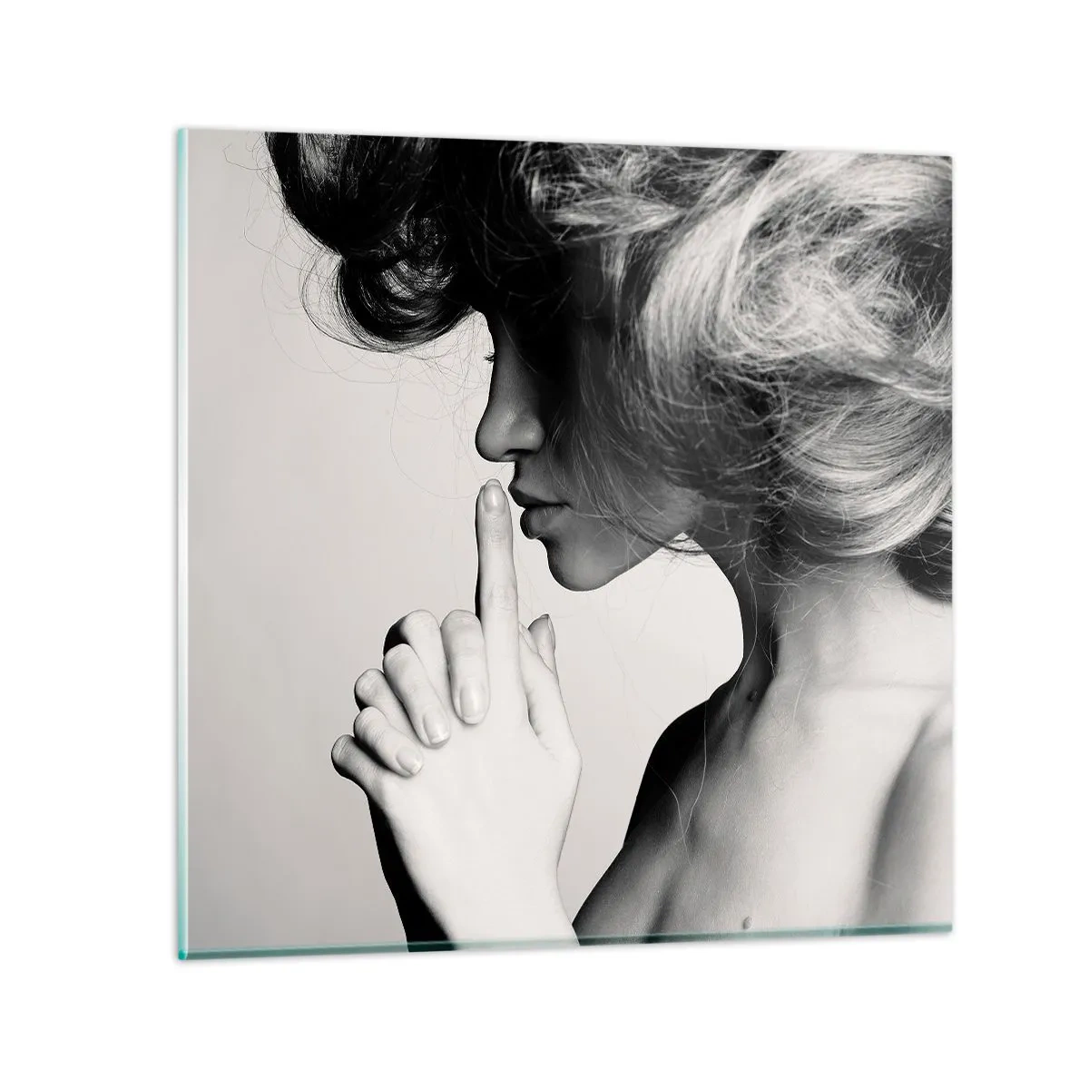 Impression sur verre - Image sur verre - A l'écoute d'elle-même - 60x60 cm