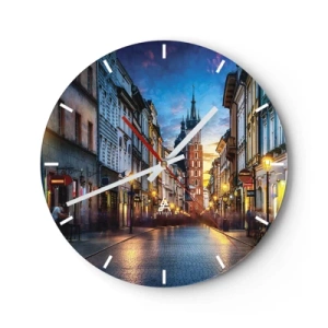 Horloge murale - Pendule murale - La magie de Cracovie - 40x40 cm