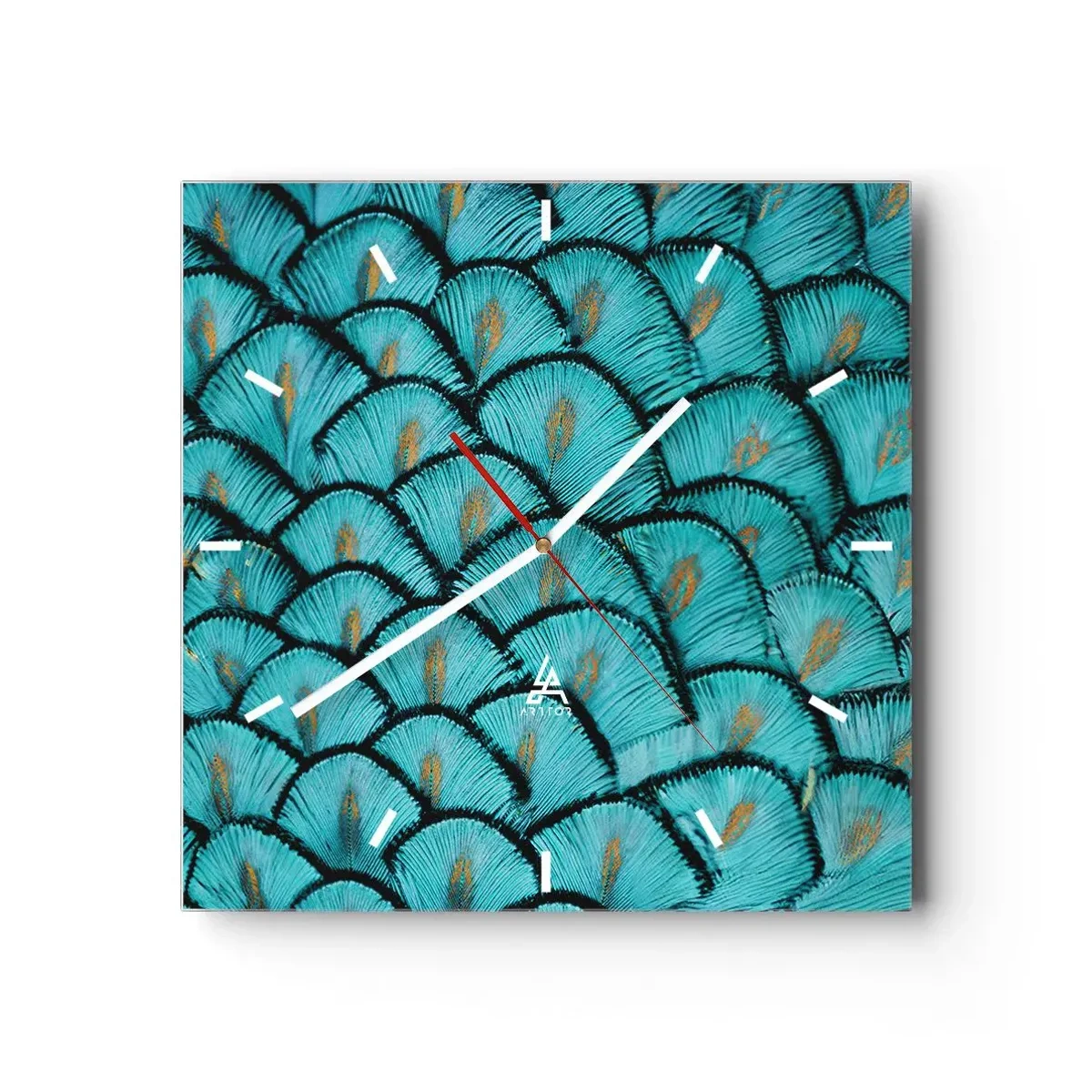 Horloge murale - Pendule murale - Le grand gala des plumes - 40x40 cm