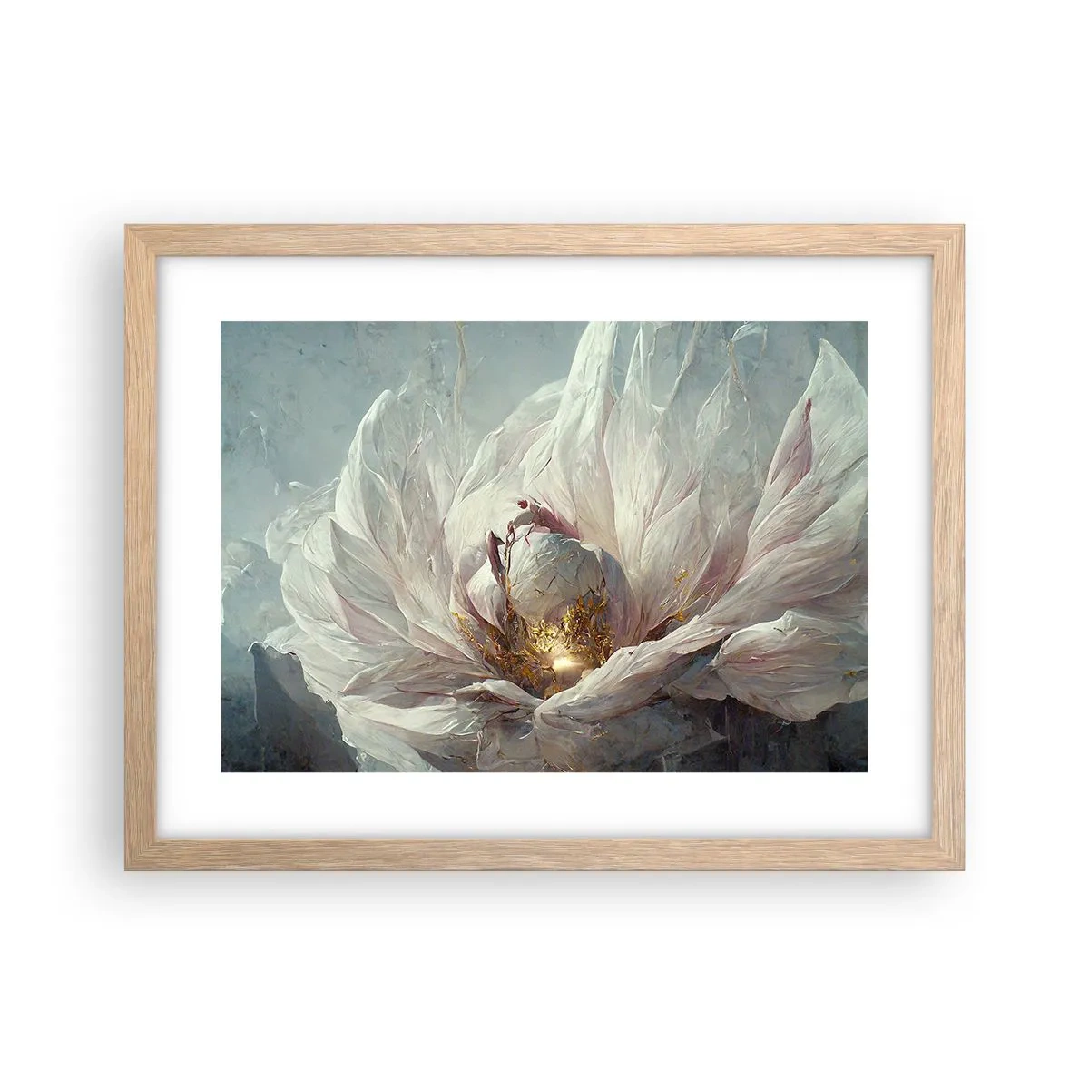 Affiche dans un chêne clair - Poster - Il fleurit une fois tous les cent ans - 40x30 cm