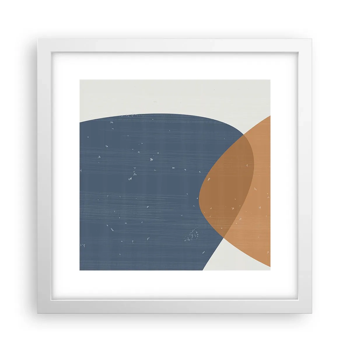 Affiche dans un cadre blanc - Poster - Ovales et influences - 30x30 cm