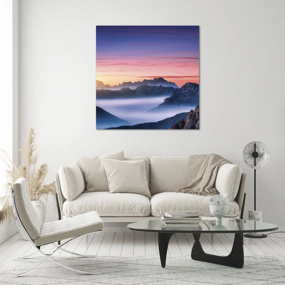 Impression sur verre - Image sur verre - Au-dessus des vallées - 30x30 cm