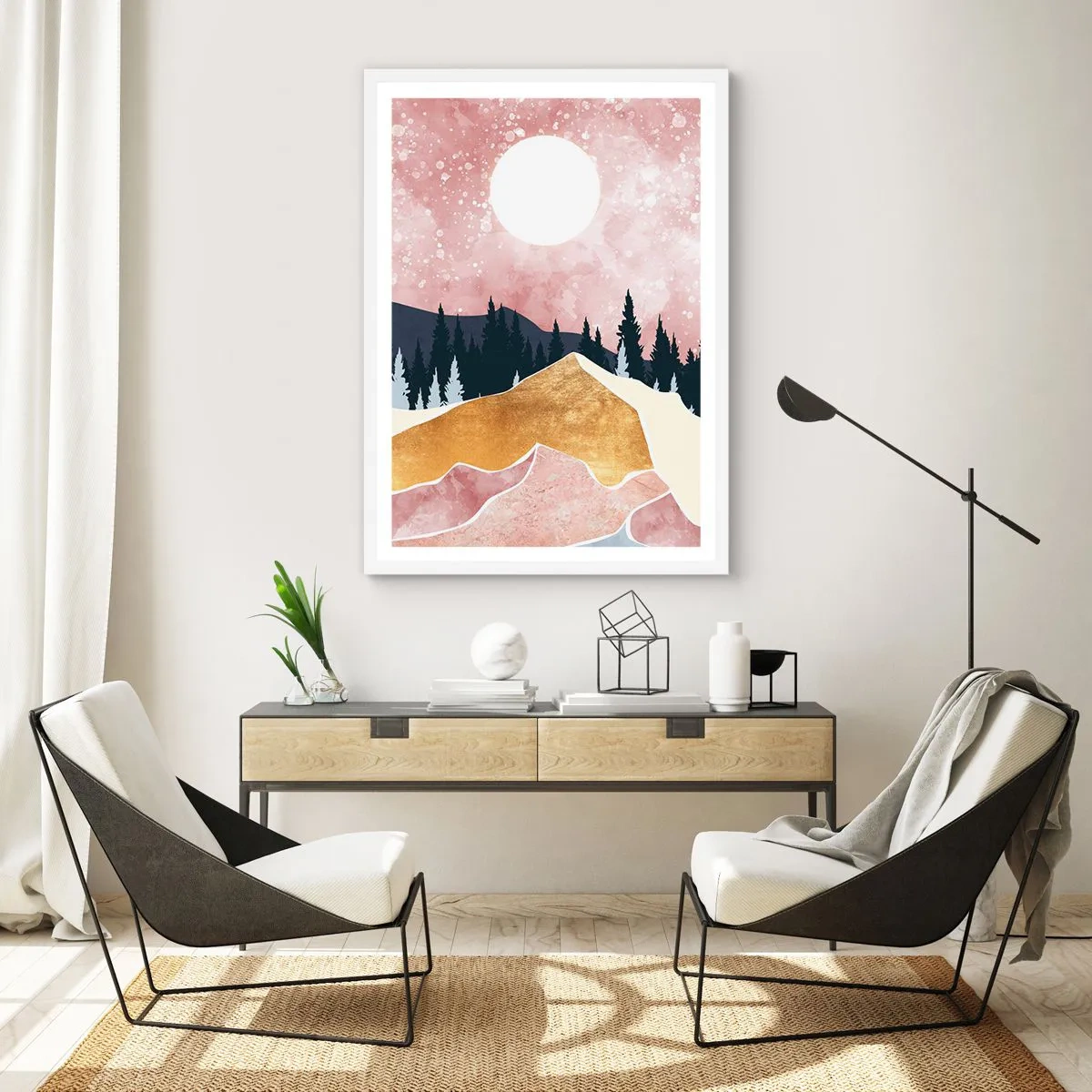 Affiche dans un cadre blanc - Poster - Gardien de la nuit - 70x100 cm