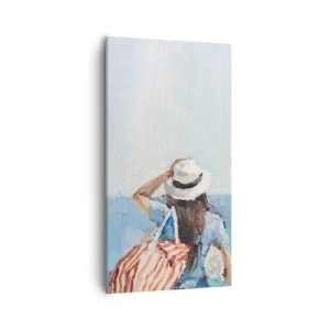 Impression sur toile - Image sur toile - Bienvenue à vos vacances - 55x100 cm