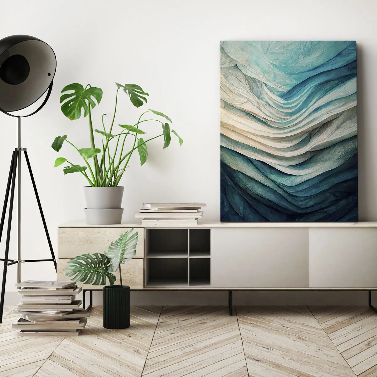 Impression sur toile - Image sur toile - Insatiabilité bleue - 65x120 cm