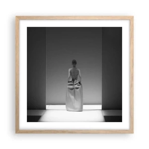 Affiche dans un chêne clair - Poster - Simplicité raffinée - 50x50 cm