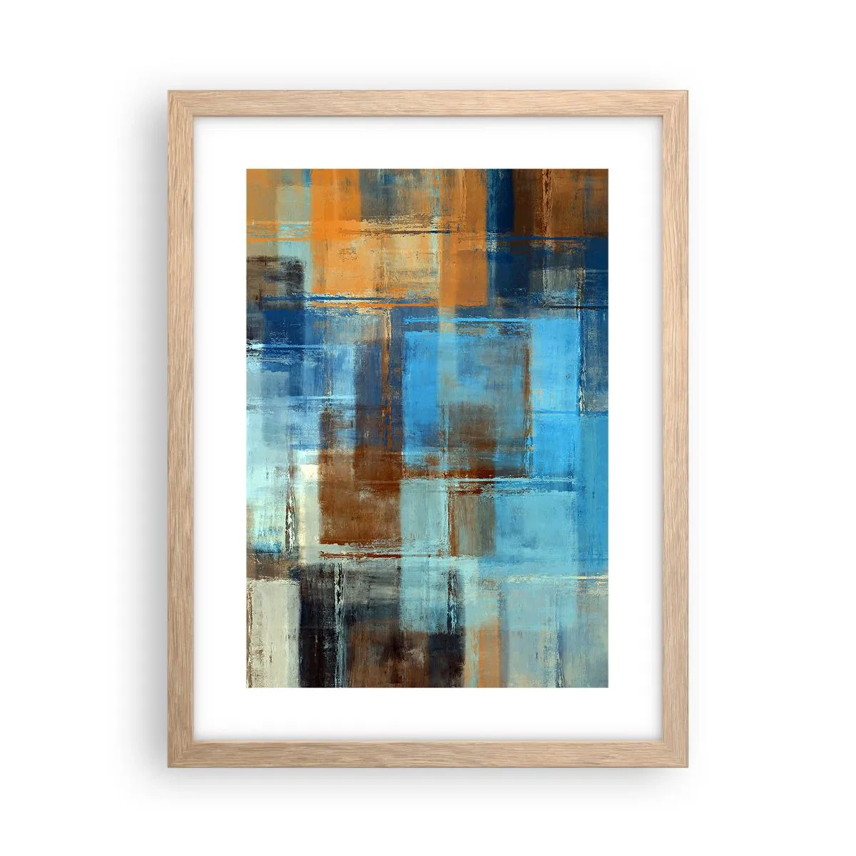 Affiche dans un chêne clair - Poster - A travers le voile bleu - 30x40 cm