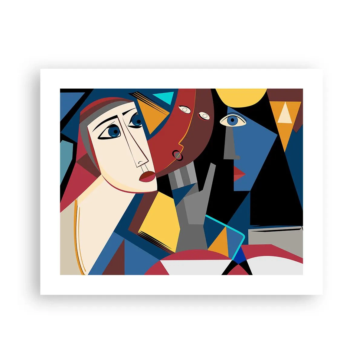 Affiche - Poster - Une conversation entre cubistes - 50x40 cm