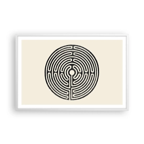 Affiche dans un cadre blanc - Poster - Ordre mystérieux - 91x61 cm