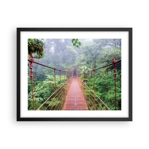 Affiche dans un cadre noir - Poster - Suspendu sur les couronnes - 50x40 cm