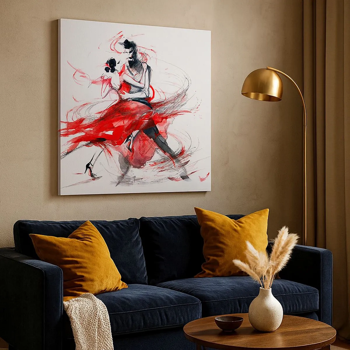 Impression sur toile - Image sur toile - Tango - le rythme de la passion - 30x30 cm