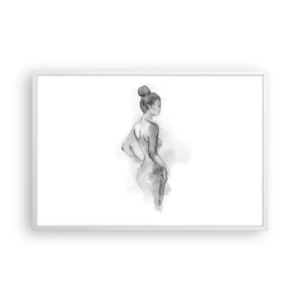 Affiche dans un cadre blanc - Poster - Belle comme une peinture - 91x61 cm