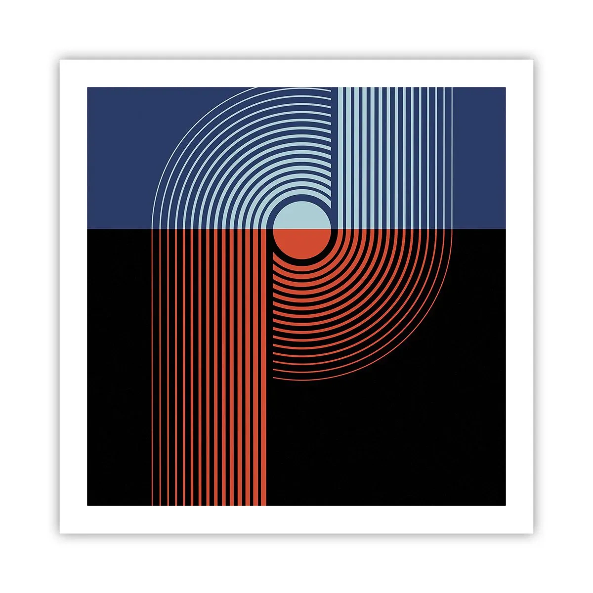 Affiche - Poster - Dans une étreinte géométrique - 60x60 cm