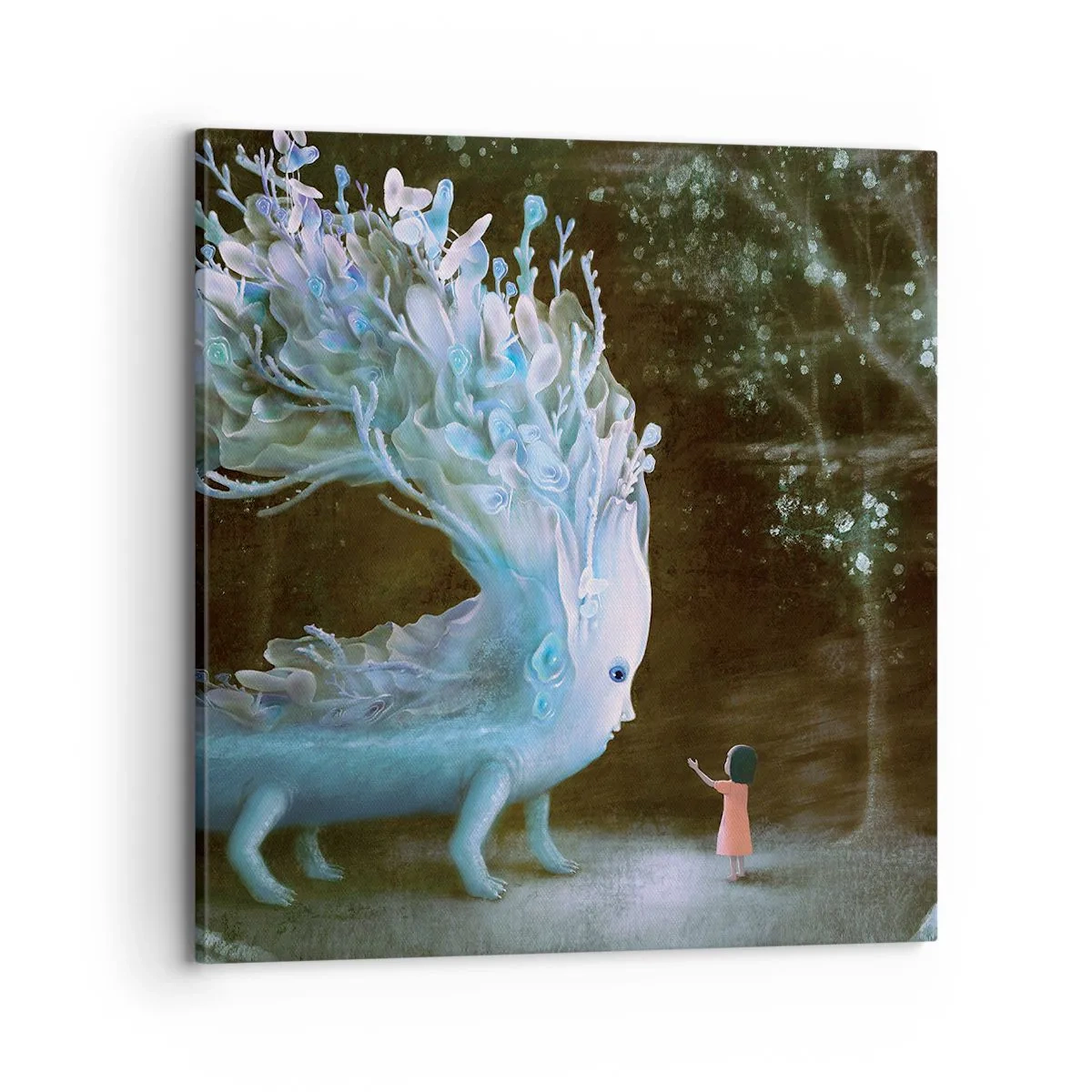 Impression sur toile - Image sur toile - Une rencontre fantastique - 70x70 cm