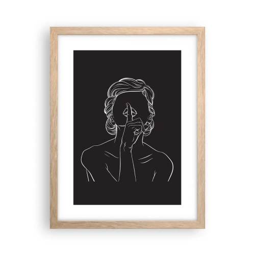 Affiche dans un chêne clair - Poster - La beauté s'épanouit en silence - 30x40 cm
