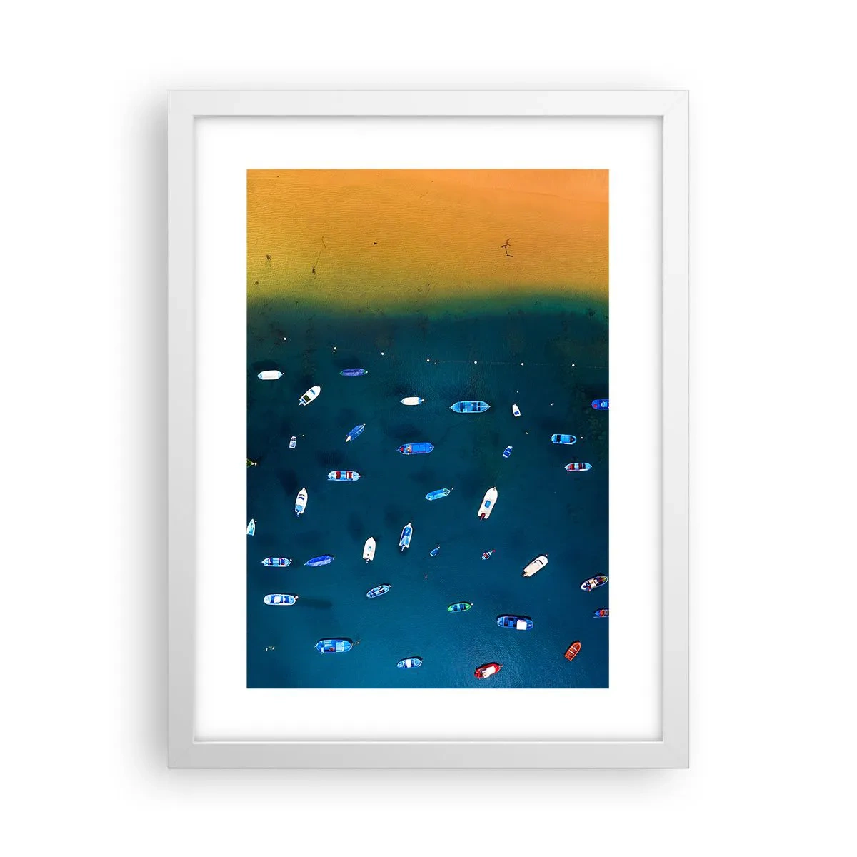 Affiche dans un cadre blanc - Poster - Jeu de vacances - 30x40 cm