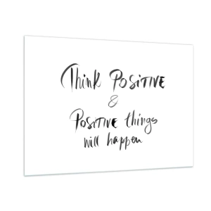 Impression sur verre - Image sur verre - Une inscription motivante dans un style minimaliste - 100x70cm - Comment vivre? - Décoration murale moderne pour le salon et la chambre ARTTOR