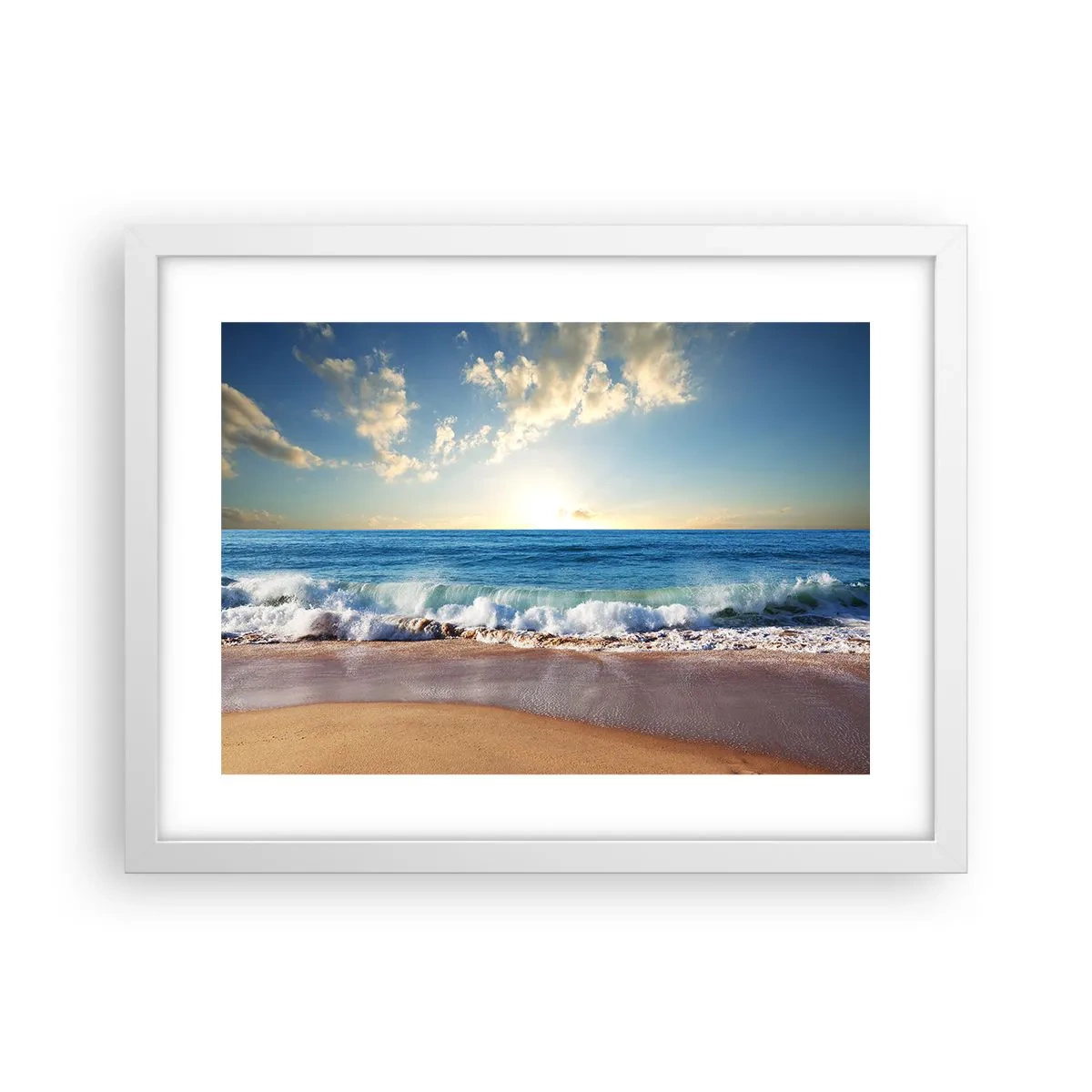 Affiche dans un cadre blanc - Poster - Mouvement et immobilité à la fois - 40x30 cm