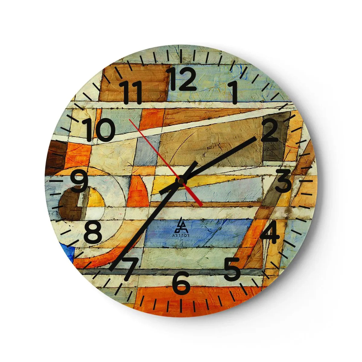 Horloge murale - Pendule murale - Cubisme sur le chantier - 30x30 cm