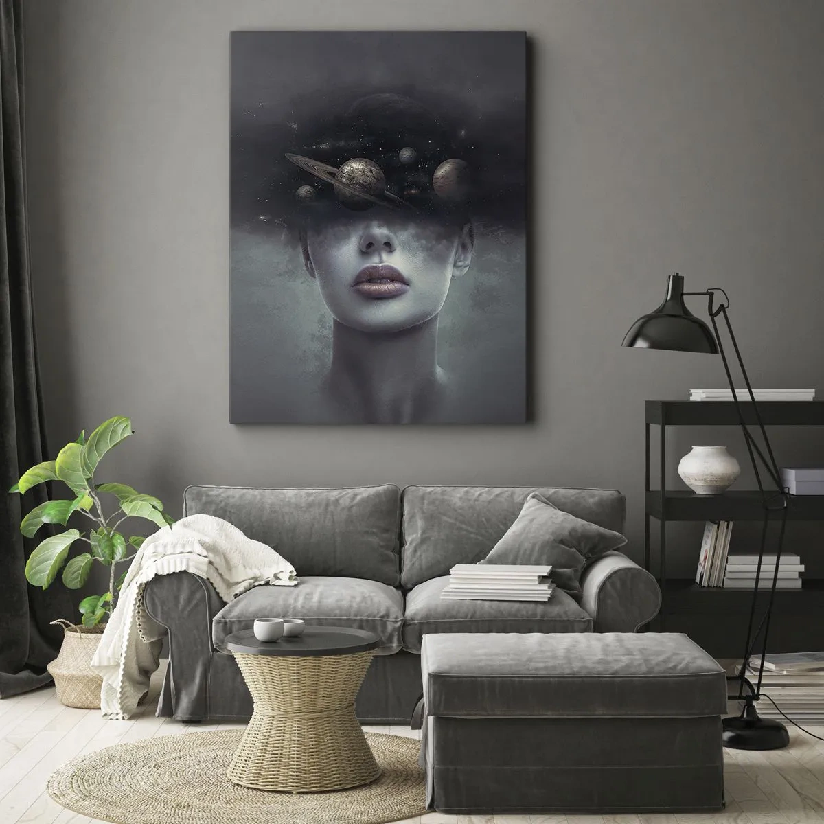 Impression sur toile - Image sur toile - Et les planètes deviennent folles... - 45x80 cm