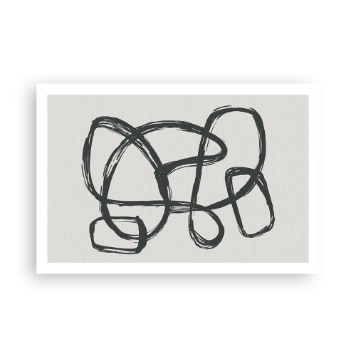 Affiche - Poster - Abstraction en boucle - 91x61 cm