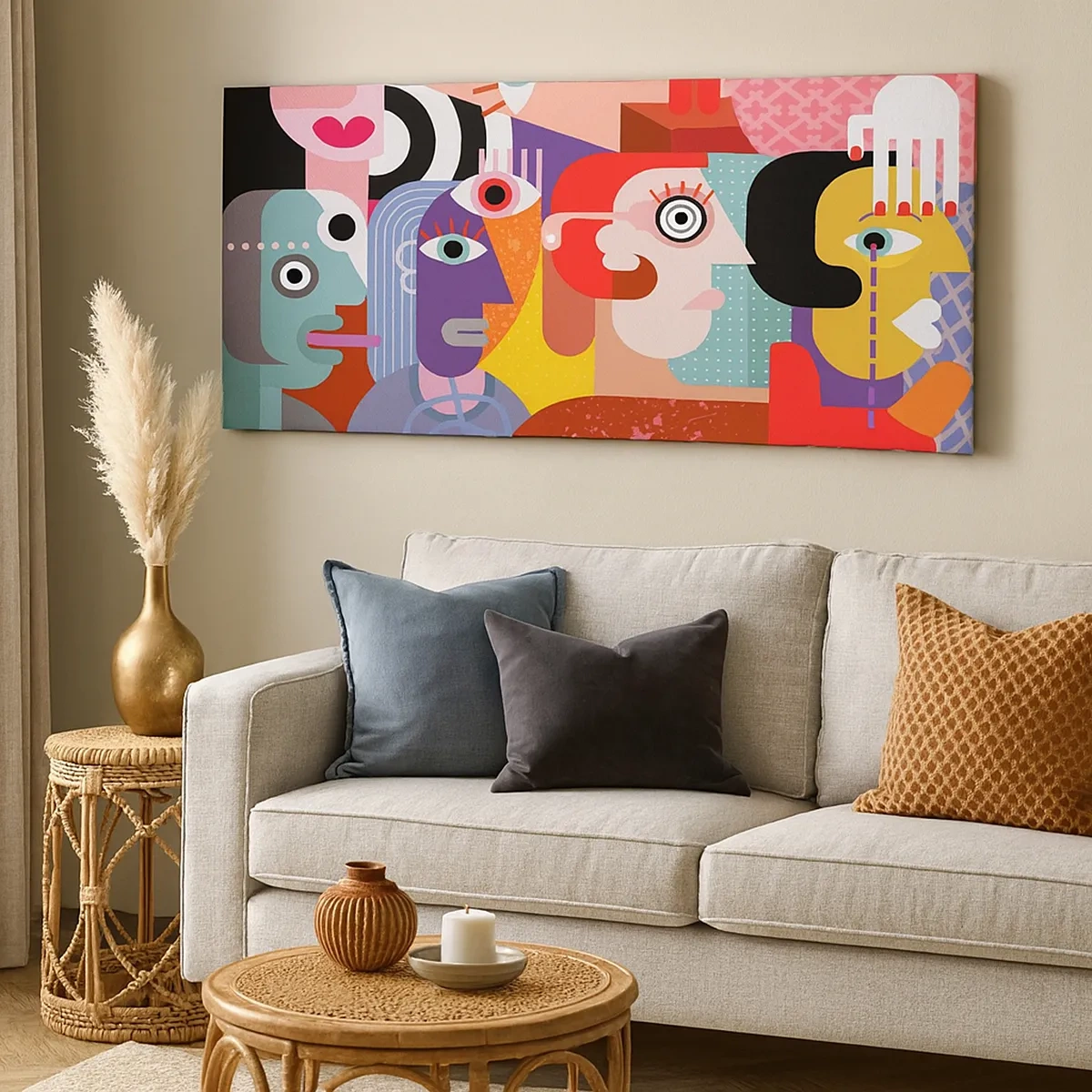 Impression sur toile - Image sur toile - Nous par M. Picasso - 30x30 cm