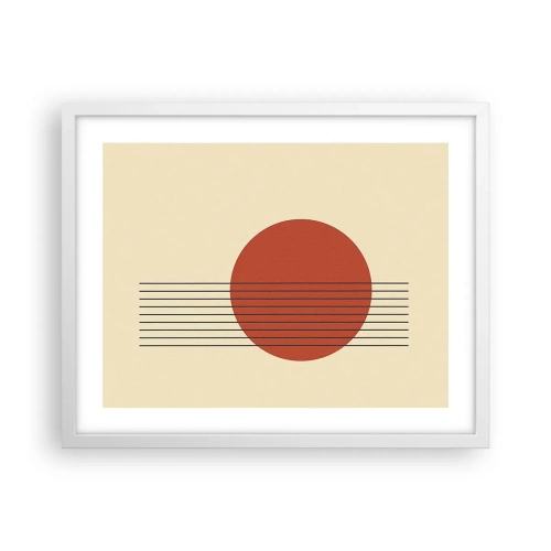 Affiche dans un cadre blanc - Poster - Aux alentours et plus loin - 50x40 cm