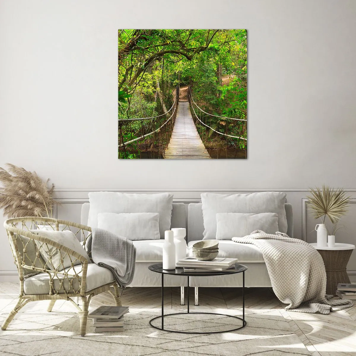 Impression sur verre - Image sur verre - Parce qu'il y a une plante grimpante dans le jardin - 50x50 cm