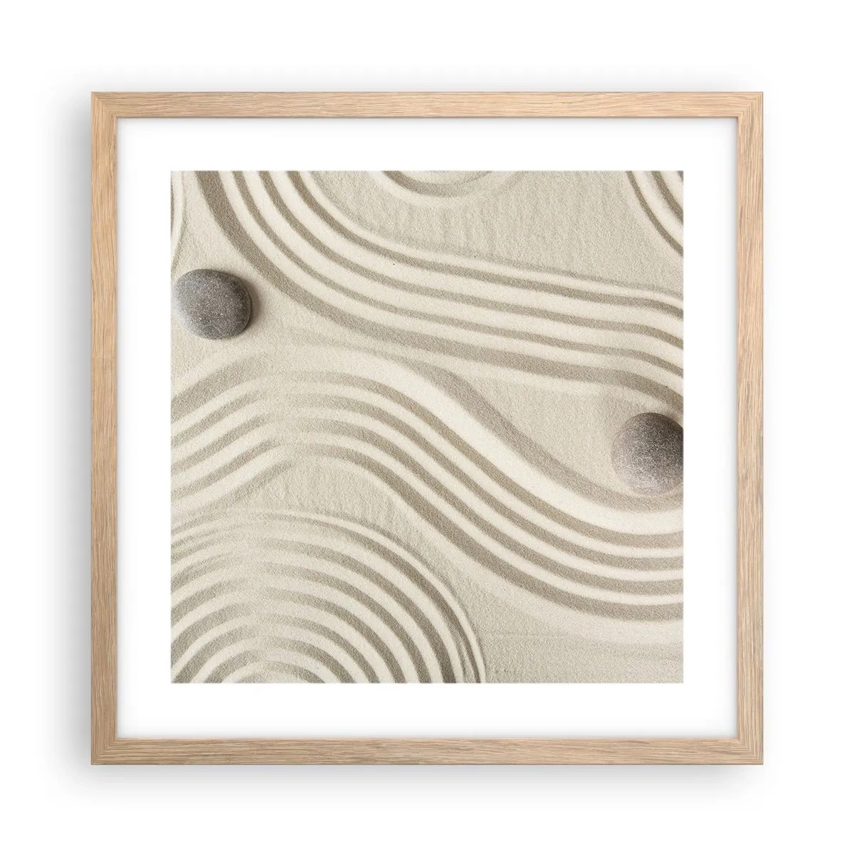 Affiche dans un chêne clair - Poster - Touche de chaleur - 40x40 cm