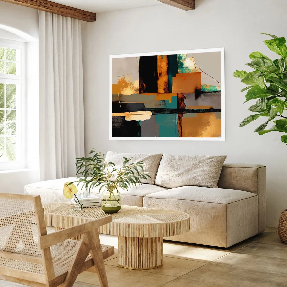 Affiche - Poster - Abstraction – lumière et ombre - 91x61 cm