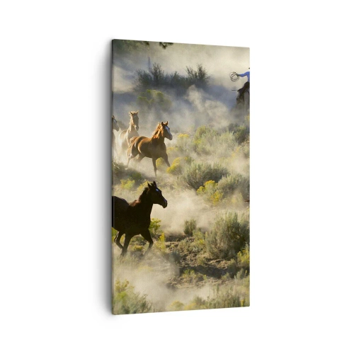 Impression sur toile - Image sur toile - Rivalité - liberté ou force masculine ? - 45x80 cm