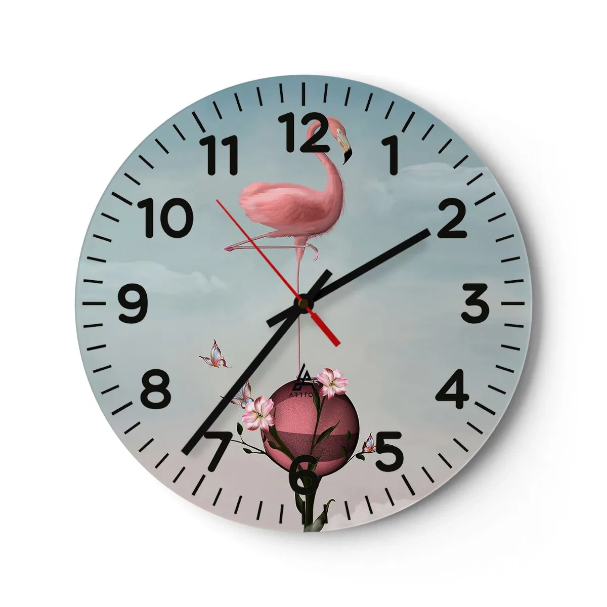 Horloge murale - Pendule murale - Allégorie du basket-ball - 40x40 cm