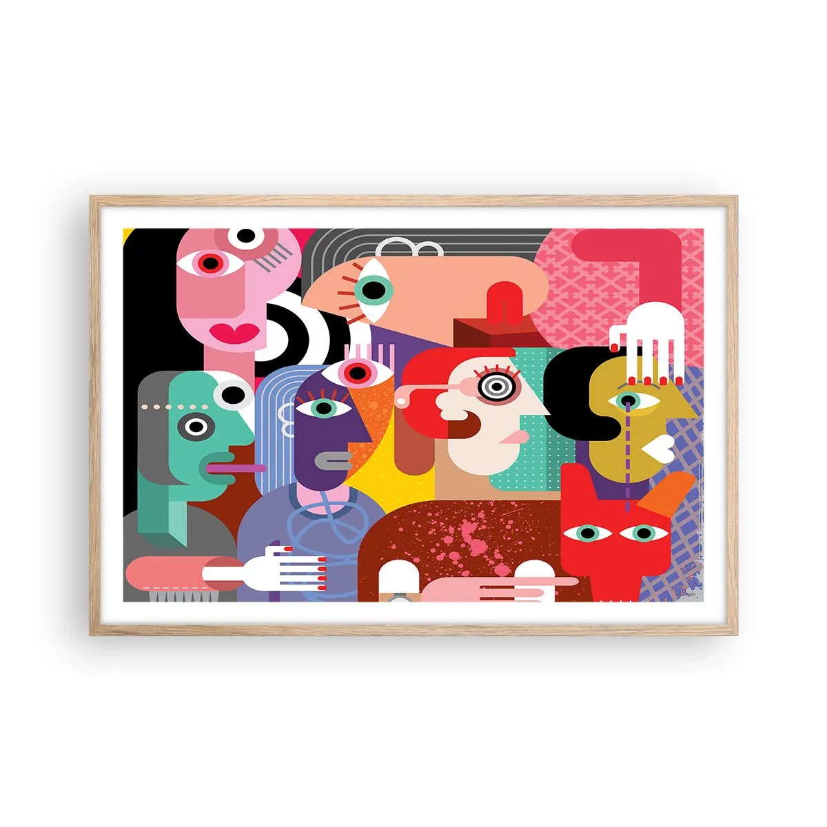 Affiche dans un chêne clair - Poster - Nous par M. Picasso - 91x61 cm