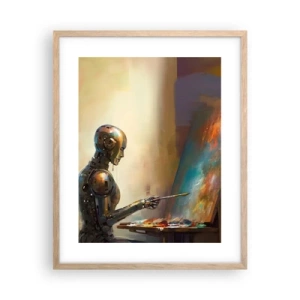 Affiche dans un chêne clair - Poster - L'art du futur - 40x50 cm