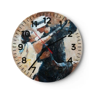 Horloge murale - Pendule murale - À la Rudolf Valentino - 40x40 cm