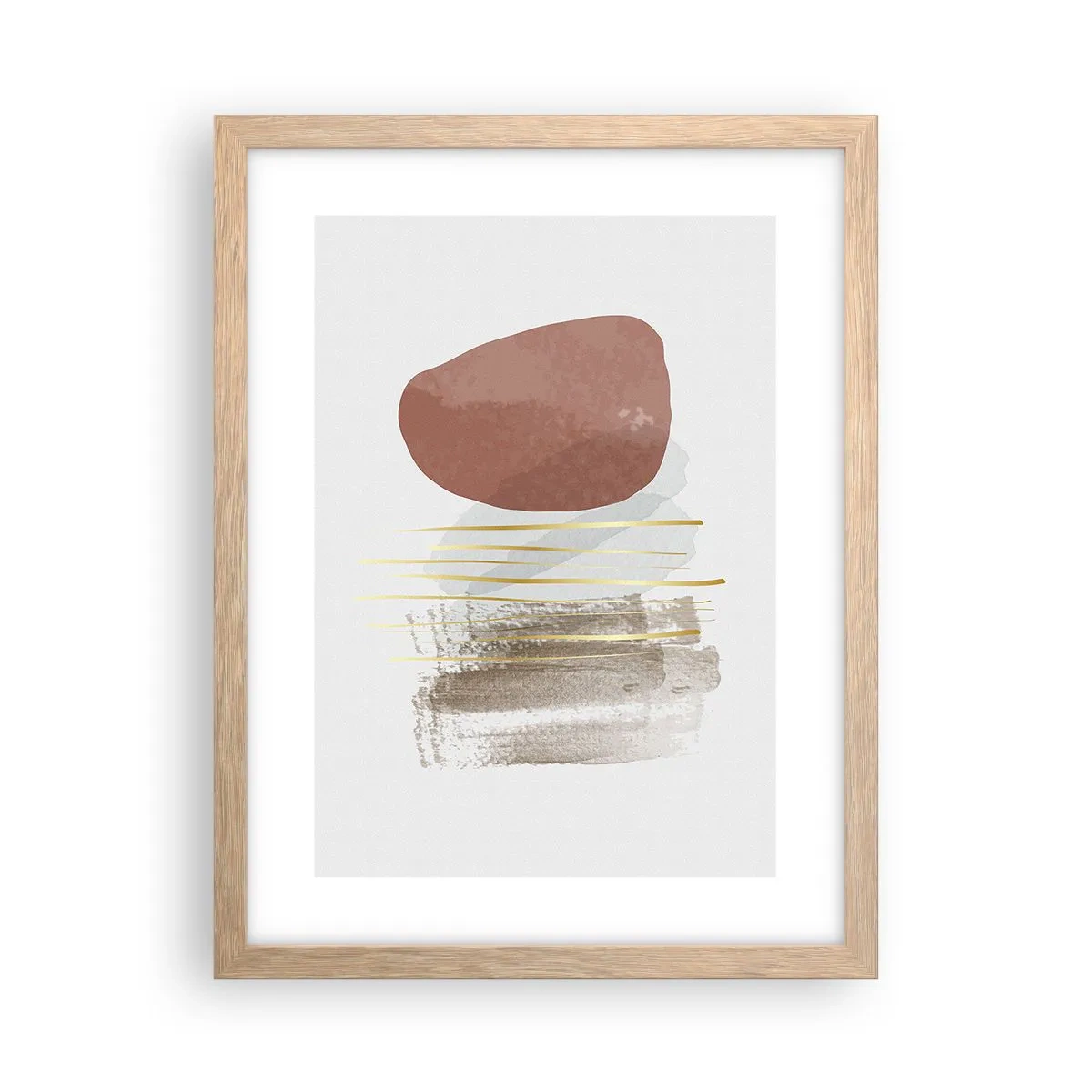 Affiche dans un chêne clair - Poster - Colonnade abstraite - 30x40 cm