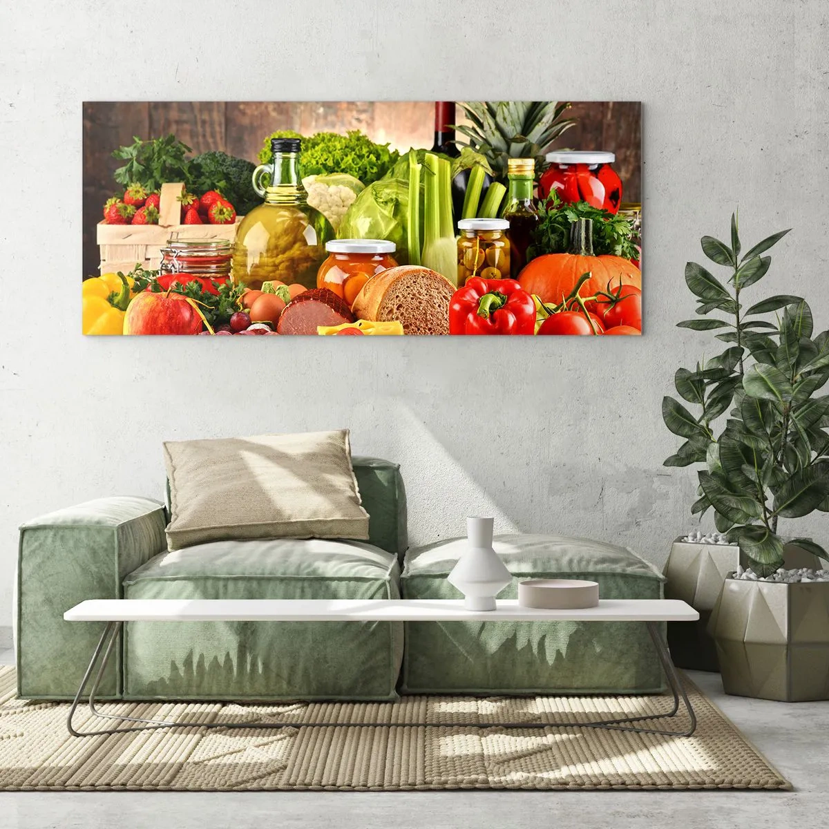 Impression sur verre - Image sur verre - Fumé, cuit au four et mariné - 100x40 cm