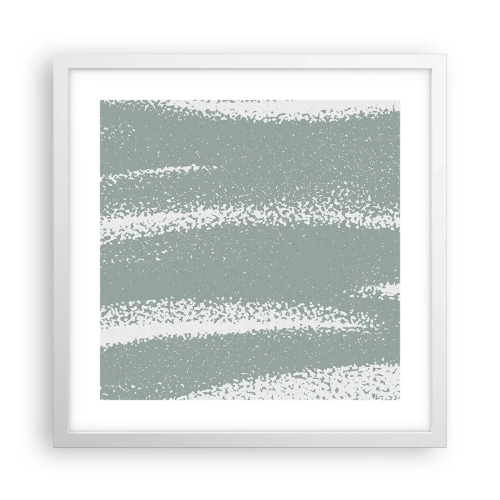 Affiche dans un cadre blanc - Poster - Abstraction dans un climat hivernal - 40x40 cm