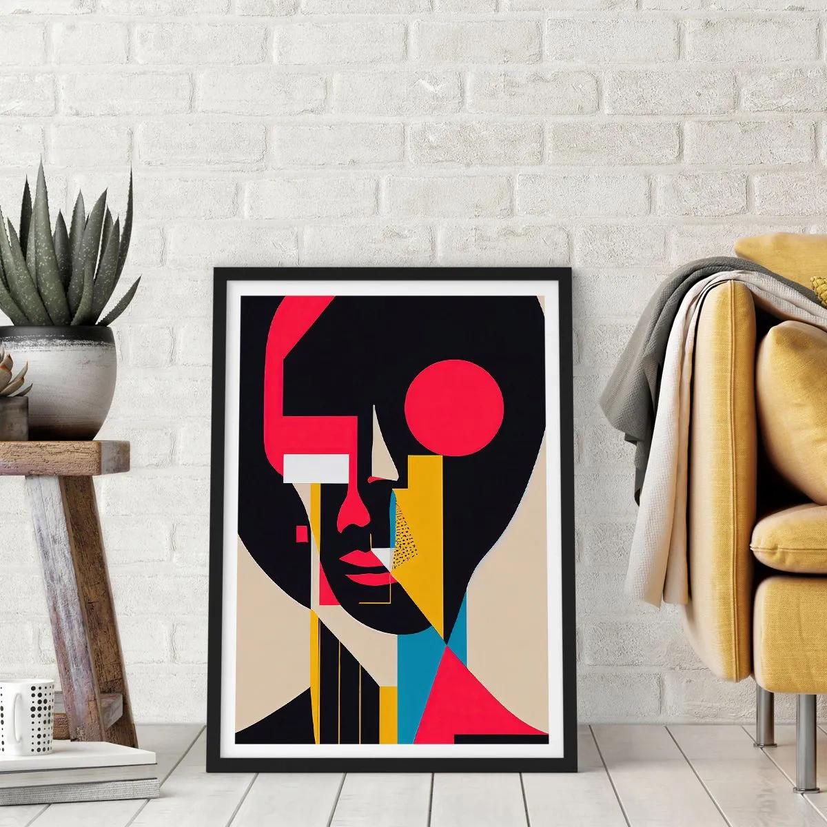 Affiche dans un cadre noir - Poster - Son monde intérieur - 30x40 cm