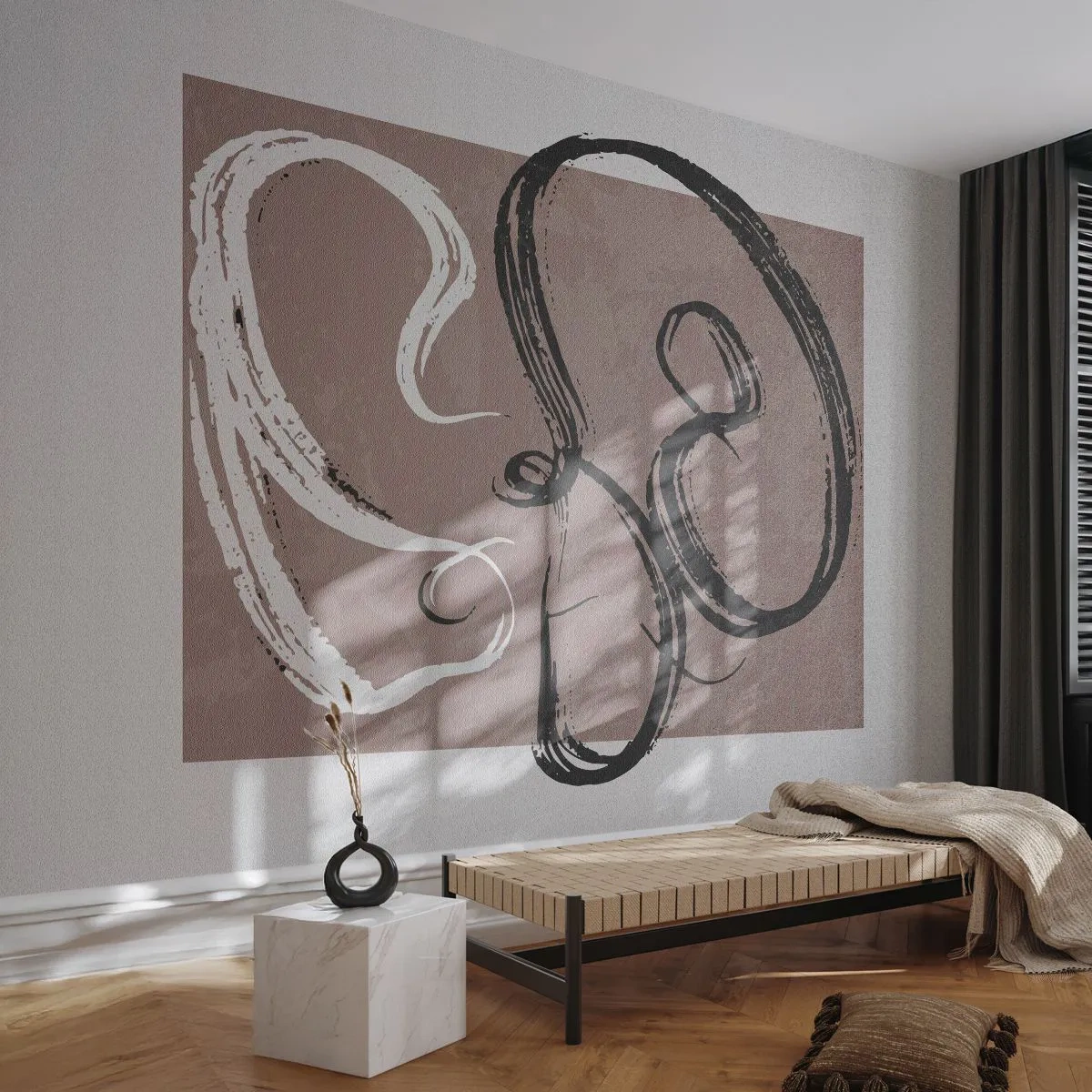 Papier Peint Autocollant Deluxe Sticker - Composition – la recherche de la plénitude - Minimalisme, Morceau, Abstraction - 250x175 cm