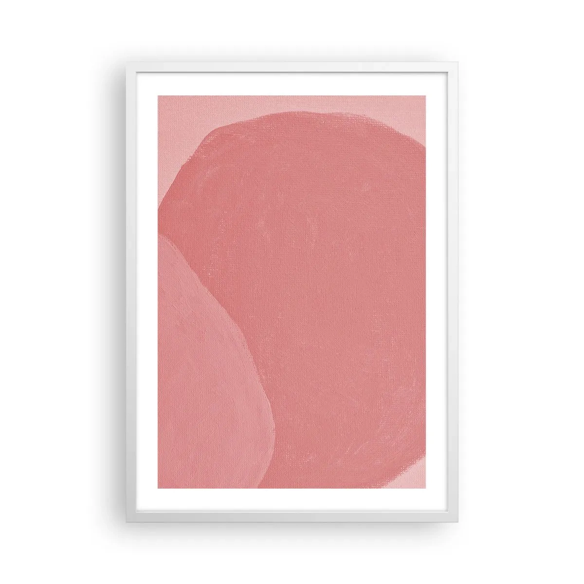 Affiche dans un cadre blanc - Poster - Composition organique en rose - 50x70 cm