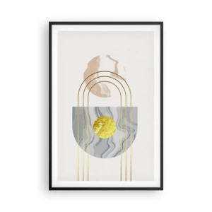 Affiche dans un cadre noir - Poster - Clareté et brillance - 61x91 cm