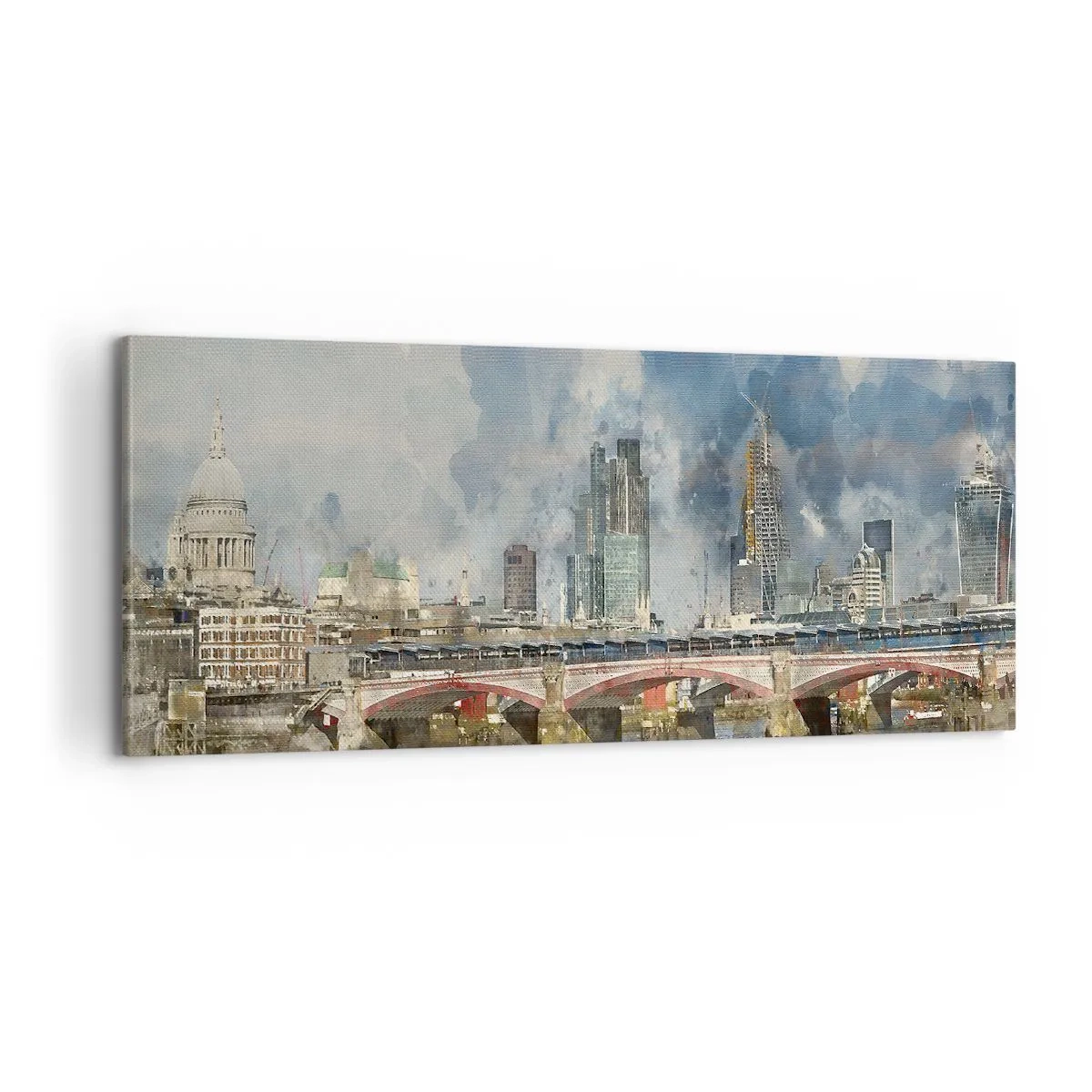 Impression sur toile - Image sur toile - Londres dans toute sa splendeur - 100x40 cm