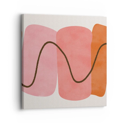 Impression sur toile - Image sur toile - mouvement doux des formes - 30x30 cm