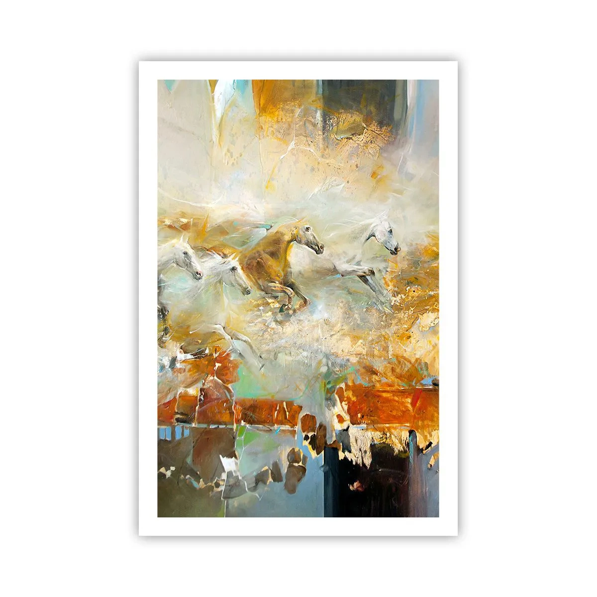 Affiche - Poster - Au galop vers la lumière - 61x91 cm