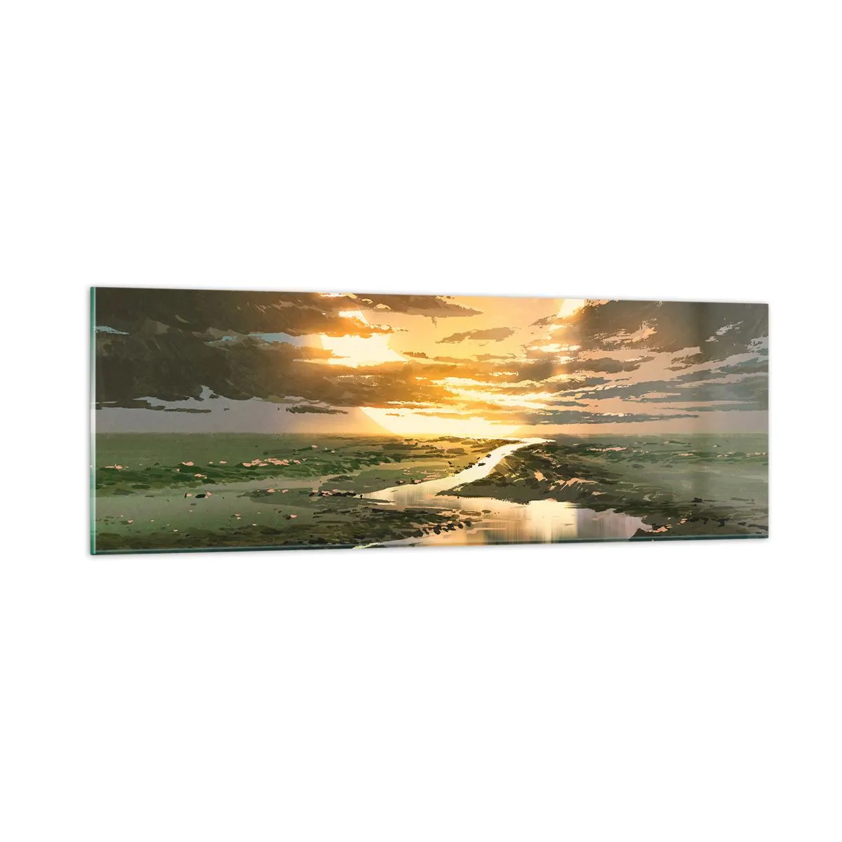 Impression sur verre - Image sur verre - Quelque part dans une galaxie lointaine, très lointaine - 90x30 cm